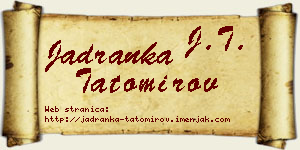 Jadranka Tatomirov vizit kartica